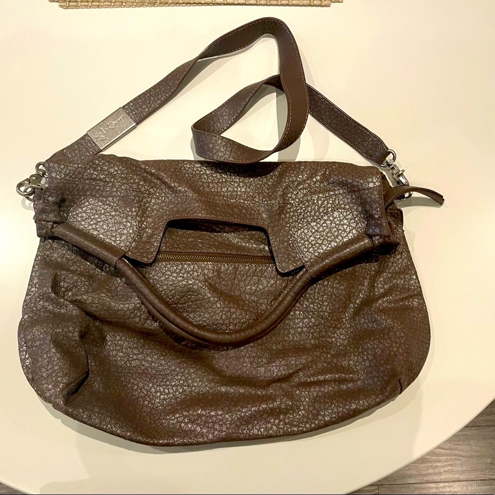 Beautiful authentic Foley + Corinna Mid City Tote Fold-over Handbag Leather